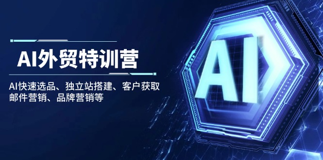 （14217期）AI外贸特训营：AI快速选品、独立站搭建、客户获取、邮件营销、品牌营销等-创客空间