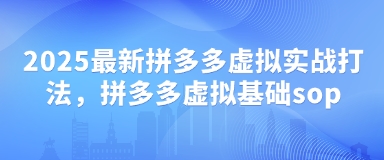 2025最新拼多多虚拟实战打法，拼多多虚拟基础sop-创客空间