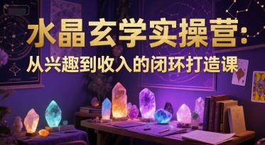 水晶玄学实操营：从兴趣到收入的闭环打造课-创客空间
