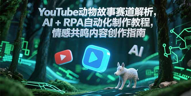 （15174期）YouTube动物故事赛道解析，AI+RPA自动化制作教程，情感共鸣内容创作指南-创客空间