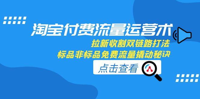 （15135期）淘宝付费流量运营术，拉新收割双链路打法，标品非标品免费流量撬动秘诀-创客空间