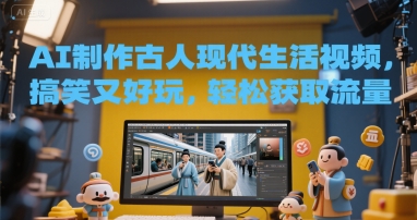 AI制作古人现代生活视频，搞笑又好玩，轻松获取流量-创客空间