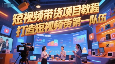 短视频带货项目教程，打造短视频带货第一队伍-创客空间
