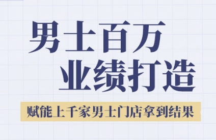 2025男士美业百万业绩打造，赋能上千家男士门店拿到结果-创客空间