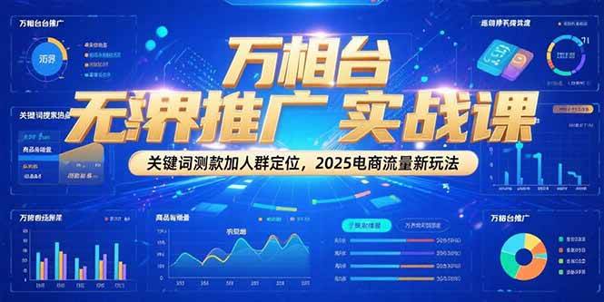 万相台无界推广实战课，关键词测款加人群定位，2025电商流量新玩法-创客空间