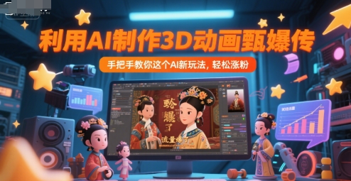 利用AI制作3D动画甄嬛传，流量爆了，手把手教你这个AI新玩法，轻松涨粉-创客空间