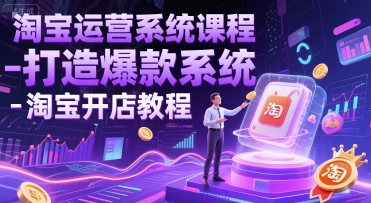 淘宝运营系统课程-打造爆款系统-淘宝开店教程-创客空间
