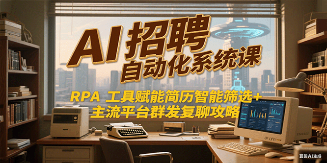 AI招聘自动化系统课，RPA工具赋能简历智能筛选+主流平台群发复聊全攻略-创客空间