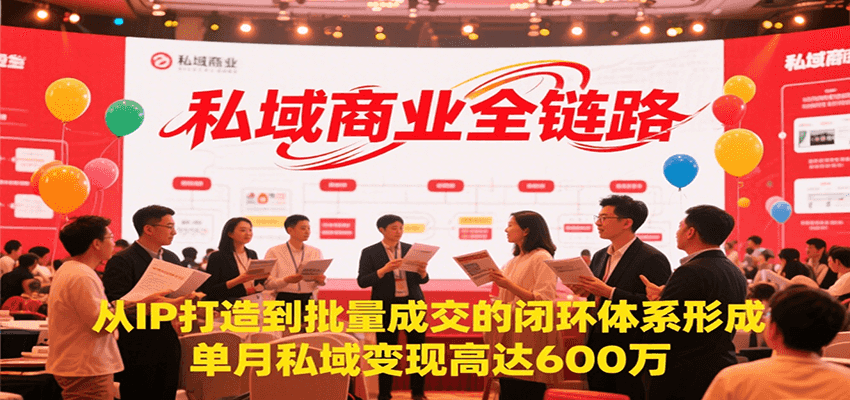 私域商业全链路，从IP打造到批量成交的闭环体系形成，单月私域变现600万-创客空间