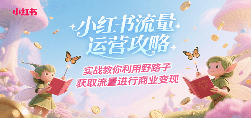 小红书流量运营攻略，实战教你利用野路子获取流量进行商业变现-创客空间
