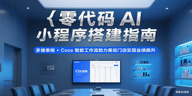 零代码AI小程序搭建指南，多维表格+Coze智能工作流助力美容门店实现业绩飙升-创客空间