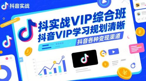 抖音实战VIP综合班，抖音VIP学习规划请晰抖音各种变现渠道-创客空间