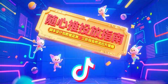 （15291期）随心推投放指南，脚本设计加数据监测，三阶段自然流拉升策略-创客空间