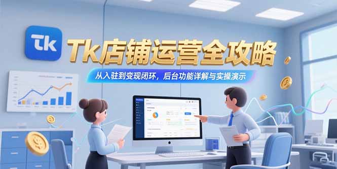 （15345期）Tk店铺运营全攻略，从入驻到变现闭环，后台功能详解与实操演示-创客空间