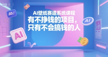 AI壁纸赛道系统课程，有不挣钱的项目，只有不会搞钱的人-创客空间