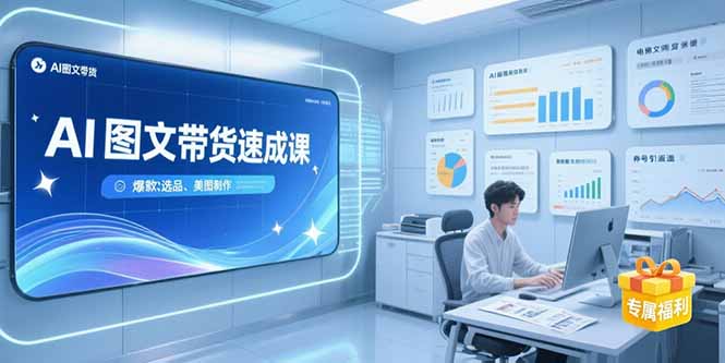 （15416期）AI图文带货速成课，养号引流秘籍，爆款选品策略，美图制作全流程-创客空间