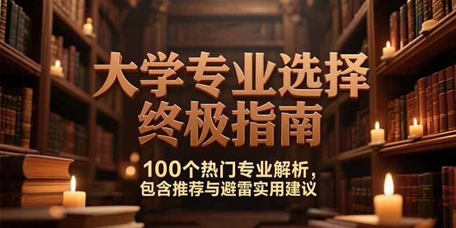 （15261期）付费文：大学专业选择终极指南,100个热门专业解析,包含推荐与避雷实用建议-创客空间