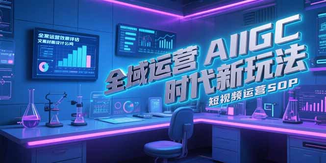 （15327期）全域运营AIGC时代新玩法，文案封面设计公式，短视频运营SOP-创客空间
