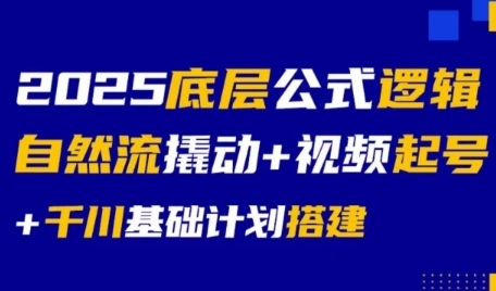 2025底层公式逻辑自然流撬动+视频起号+千川基础计划搭建-创客空间