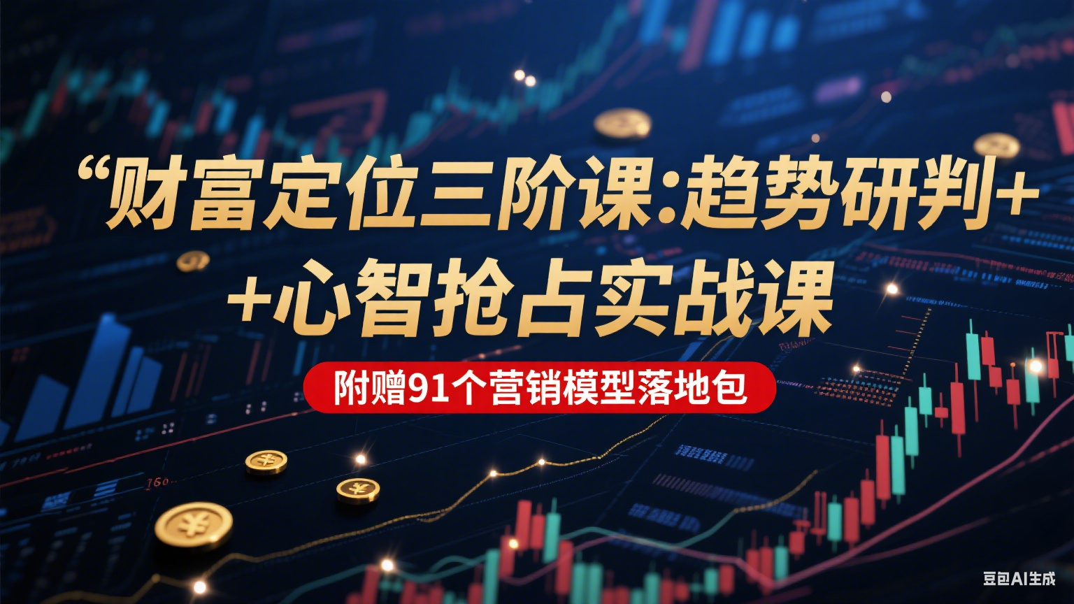 财富定位三阶：趋势研判 + 心智抢占实战课，附赠91个营销模型落地包-创客空间