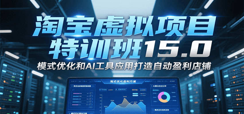淘宝虚拟项目特训班15.0，模式优化和AI工具应用打造自动盈利店铺-创客空间
