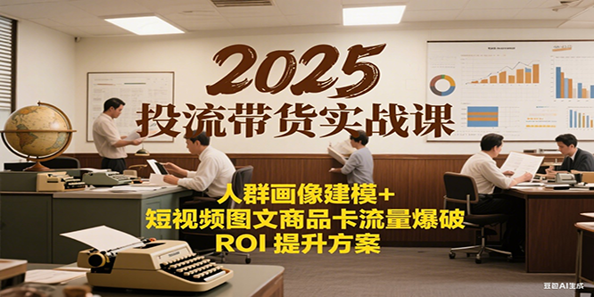 2025投流带货实战课：人群画像建模+短视频图文商品卡流量爆破ROI提升方案-创客空间