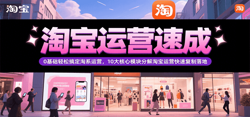 淘宝运营速成，0基础轻松搞定网店运营，10大核心模块分解快速复制落地（更新）-创客空间