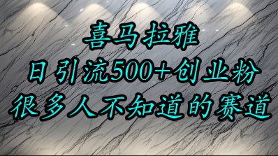喜马拉雅，小而精的流量赛道，日进500+精准创业粉-创客空间