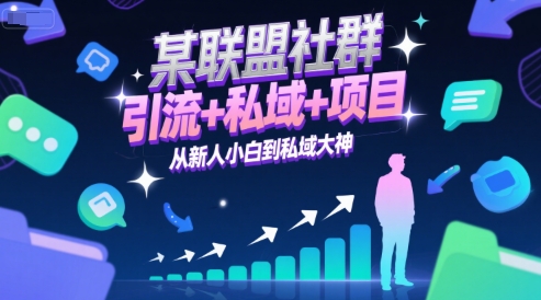 某联盟社群，引流+私域+项目，从新人小白到私域大神-创客空间