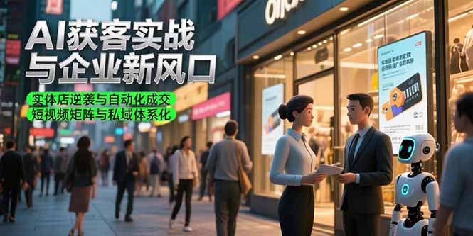 （15348期）AI获客实战与企业新风口，实体店逆袭与自动化成交 短视频矩阵与私域体系化-创客空间