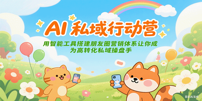 AI私域行动营：用智能工具搭建朋友圈营销体系让你成为高转化私域操盘手-创客空间