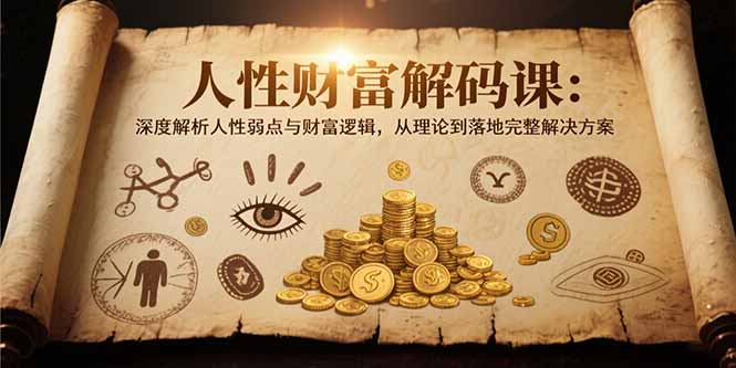 （15434期）人性财富解码课6.0：深度解析人性弱点与财富逻辑，理论到落地完整解决方案-创客空间