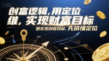 创富逻辑，用定位思维实现财富目标，想实现创收目标，先搞懂定位-创客空间