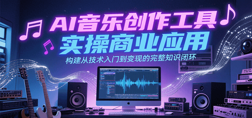AI音乐创作工具实操商业应用，构建从技术入门到变现的完整知识闭环-创客空间