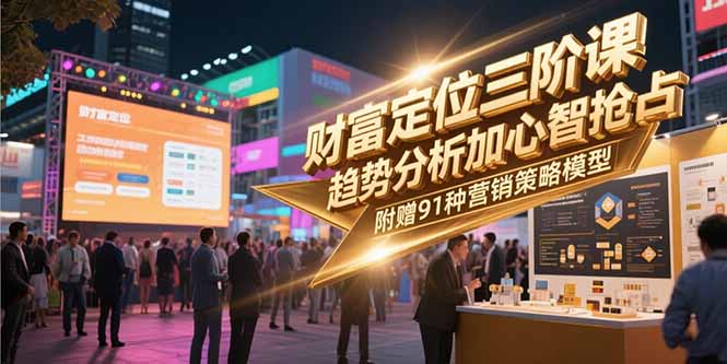 （15219期）财富定位三阶课，趋势分析加心智抢占，附赠91种营销策略模型-创客空间