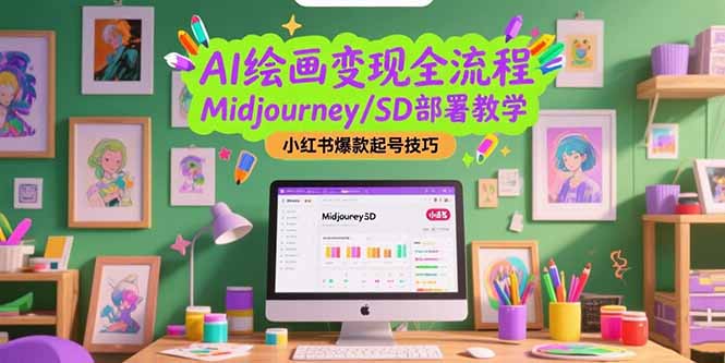 （15324期）AI绘画变现全流程，Midjourney/SD部署教学，小红书爆款起号技巧-创客空间
