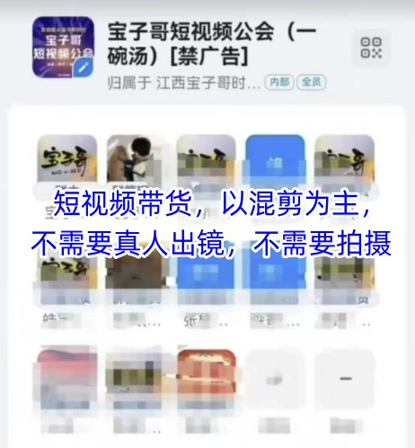 宝子哥头部团队短视频带货，以混剪为主，不需要真人出镜，不需要拍摄【更新6月】-创客空间