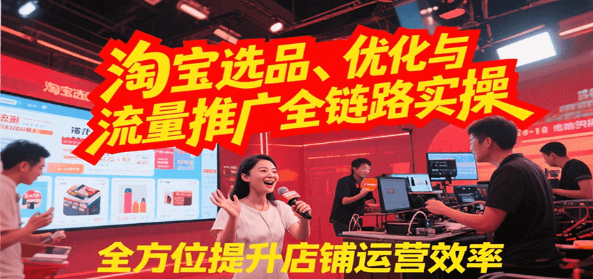 淘宝选品、优化与流量推广全链路实操，全面提升店铺运营效率-创客空间