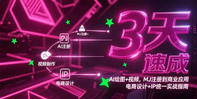 （15245期）3天速成AI绘图+视频，MJ注册到商业应用，电商设计+IP统一实战指南-创客空间
