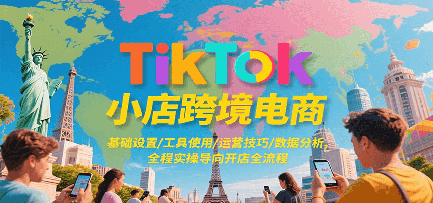 TikTok小店跨境电商，基础设置/工具使用/运营技巧/数据分析，全程实操导向开店全流程-创客空间
