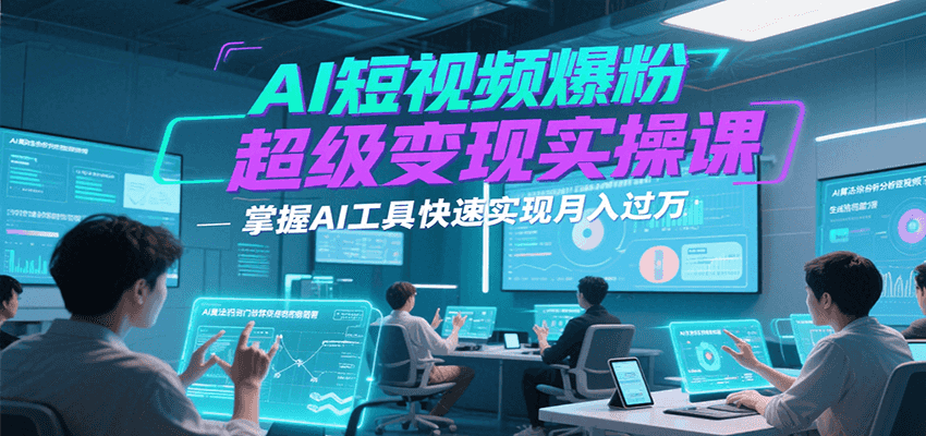 AI短视频爆粉超级变现实操课，掌握AI工具快速实现月入过万-创客空间