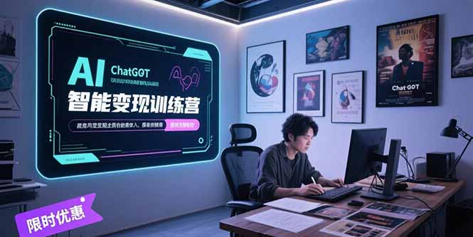 （15389期）AI智能变现训练营，ChatGPT写作变现，电影解说制作，图文带货方法论-创客空间