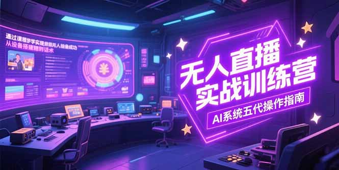 （15315期）无人直播实操训练营，从设备搭建到话术，AI系统五代操作指南(7月更新)-创客空间