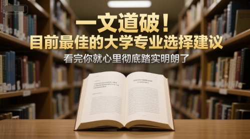 付费文章：一文道破！目前最佳的大学专业选择建议，看完你就心里彻底踏实明朗了-创客空间