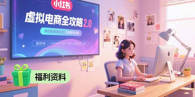 （15387期）虚拟电商全攻略2.0，开店选品实操流程，账号定位、货源发布、笔记发布技巧-创客空间