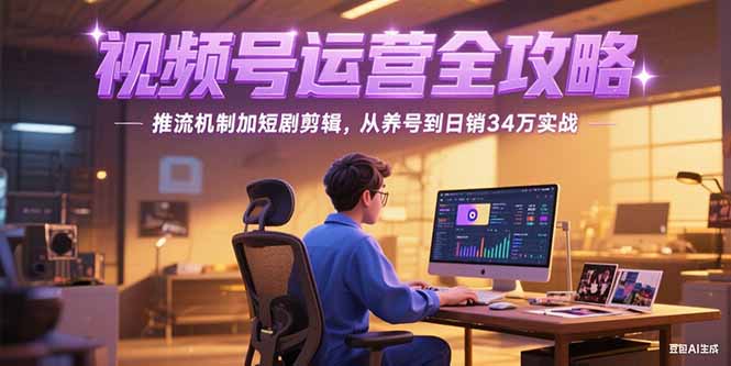 （15217期）2025视频号运营全攻略，推流机制加短剧剪辑，从养号到日销34万实战-创客空间