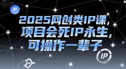 2025网创类IP课，项目会死IP永生，可操作一辈子-创客空间