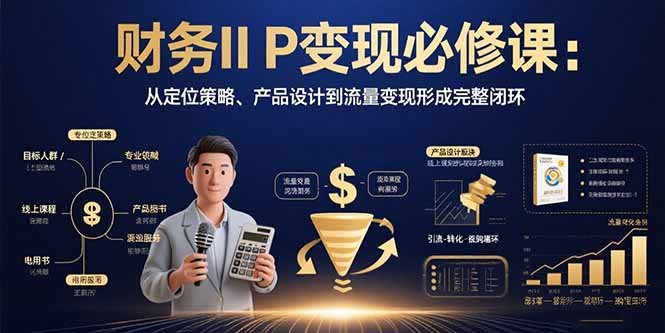（15728期）财务IP变现必修课：从定位策略、产品设计到流量变现形成完整闭环-创客空间