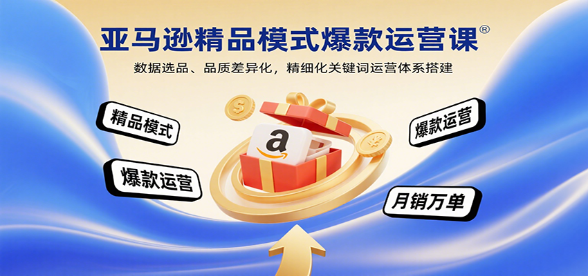 亚马逊精品模式爆款运营课：数据选品、品质差异化，精细化关键词运营体系搭建-创客空间