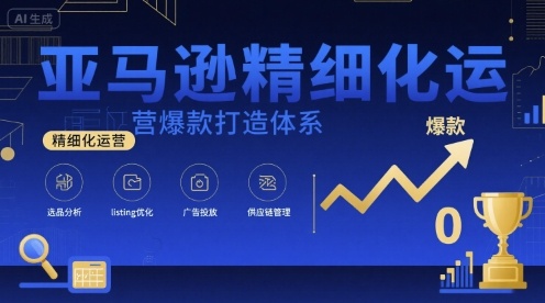 亚马逊精细化运营爆款打造体系，视频课+全套资料文档-创客空间